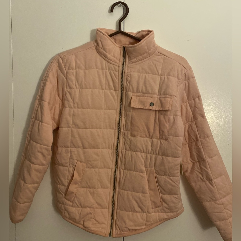 pink soft puffer coat